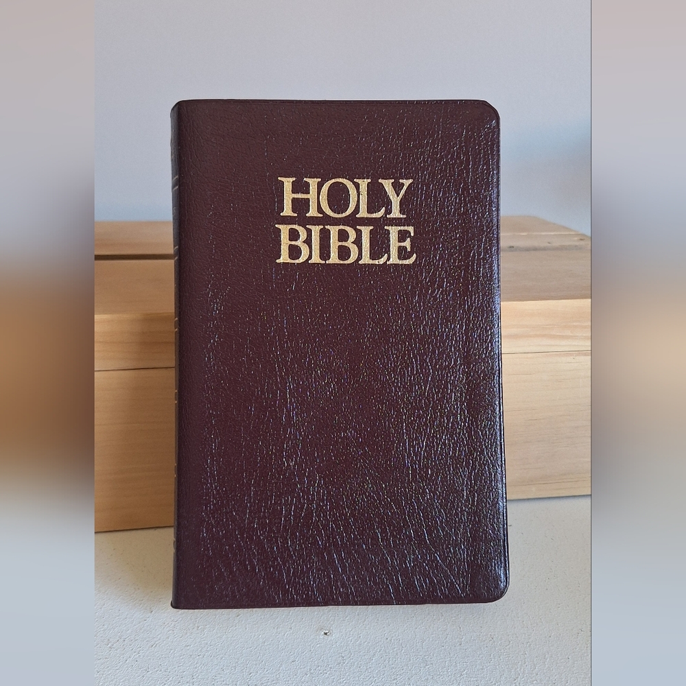 The Holy Bible with a soft leather cover